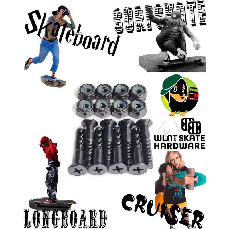 WalnutSkate Skateboard Screw High Strength Steel [7/8" to 1 1/2"
