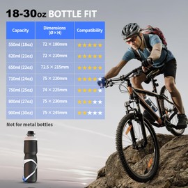 Bike Water Bottle Holder Bicycle Cage for Mountain Road MTB Gravel Adult Bikes Cycling Universal Carrier Rack 2 Pack Aluminum Alloy Ultralight Kettle Drink Accessories White Blue