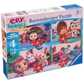 Ravensburger 3052 Cry Babies Dinosaurios Puzzle 4 in a Box, 12-16-20-24 Pieces, for Children from 3 Years, Colourful