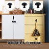 Wokape 30 Pack Matte Stainless Steel Black Round Kitchen Cabinet