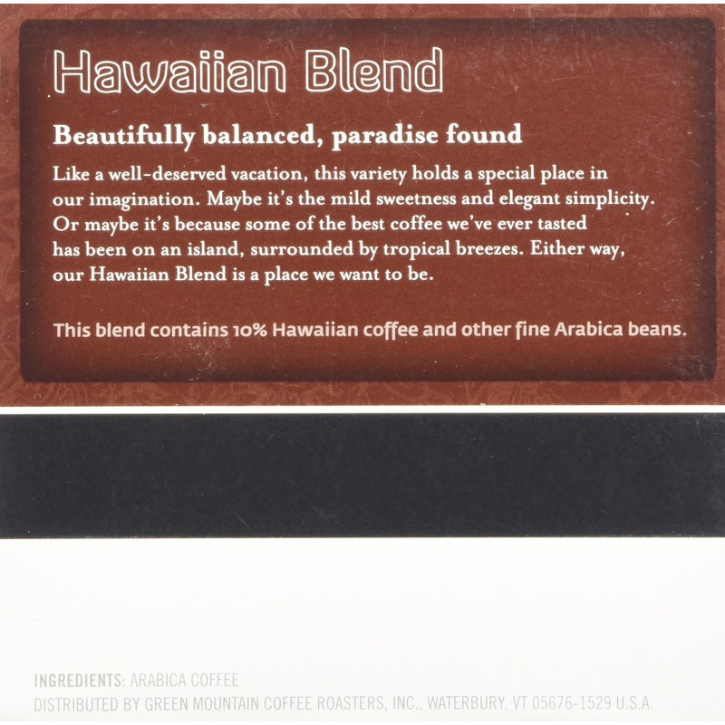 Tully's Coffee Hawaiian Blend 12 KCups 4.8 Oz