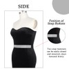 Abien Plus Size Rhinestone Belt for Women Black Rhinestone Stretch