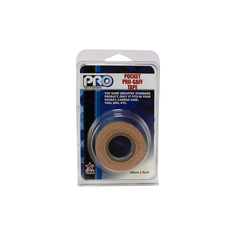 Pro Tapes 306GB16MTAN1 PRO Pocket Gaff Tape, 1" x 6
