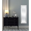 MCS Over-the-Door Mirror, 12x48 Inch Glass White Wood Grain Finish