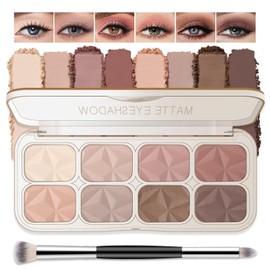 Noerrors Soft Mauve Neutral Naked Matte Eyeshadow Palette, Light Pink Nude Beige Taupe Brown Natural Eyeshadow for Older Women, Low Contrast Fresh Pastel Looks, Velvet Smooth Powder Eye Shadow Makeup