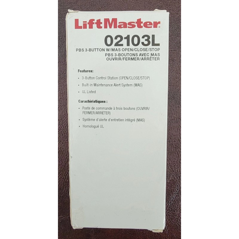 Liftmaster 02103L PBS 3-Button Indoor Surface Mount Control Station With