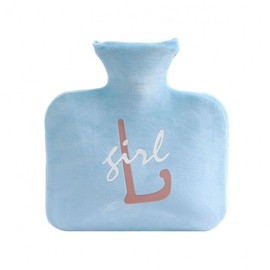 Insulation lettering hand warmer water bag thermal goods 800ml pouch blue