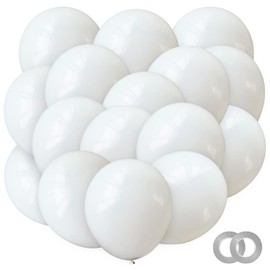 32Pcs White Big Balloons 18 Inch, Round Large Latex Party Balloons for Birthday Wedding Decorations. (white)