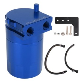 Oil Catch Can Aluminium Alloy Fuel Separator Reservior Trap Tank Replacement for Chevy Silverado 1500 Blue