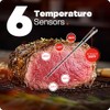 Termómetro digital inalámbrico inteligente Bluetooth para carne, 6 sensores de