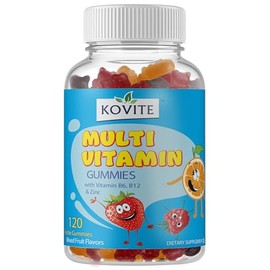 Kovite Childrens Multi Vitamin & Mineral with B6- B12 & Zinc Gummy - Assorted Fruit Flavor - 120 Gummies