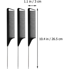 LIFKOME Peines para cortar el pelo Pinzas para seccionar el cabello de plástico y acero inoxidable, 1 juego, diseño simple, uso en salón de peluquería