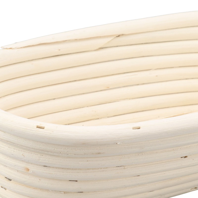 25cm Bread Proofing Basket Set Oval Natural Rattan Sourdough Proofing