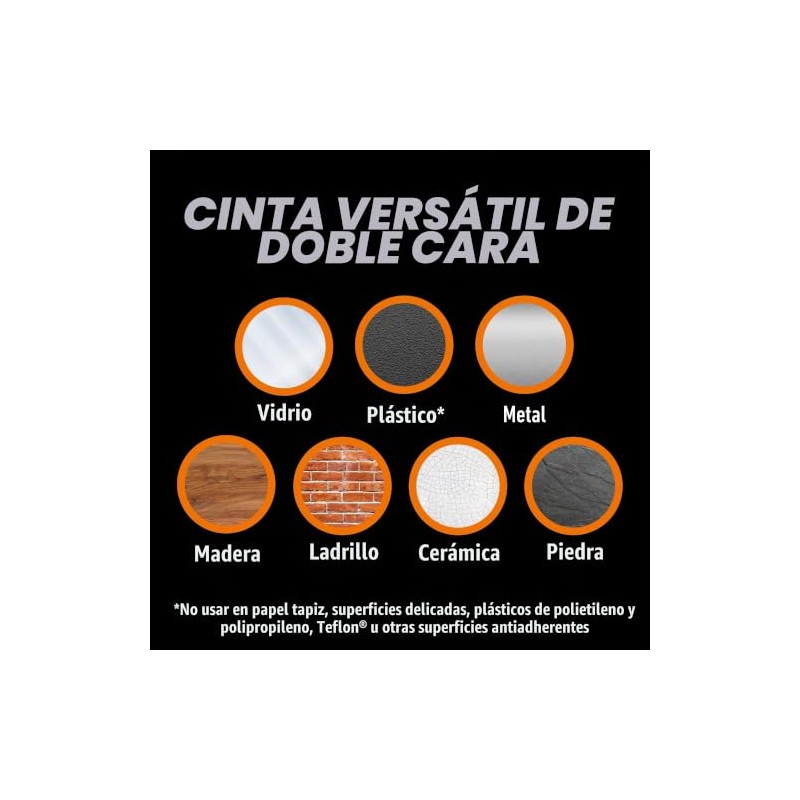 Gorilla Tough & Clear - Cuadros de cinta de doble