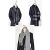 New Colors Luxury Cashmere Scarf, Solid Color, Plaid, Border, Women's,