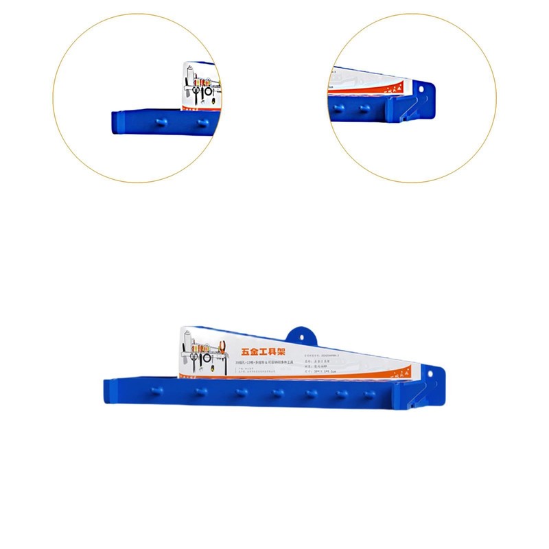 Milageto Wall Mounted Hardware Tool Rack Easy Installation Sturdy Multifunction