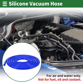 Motoforti Silicone Vacuum Tubing Hose Automotive Vacuum Line 10Ft 3/4/5/6/8/10mm ID 2mm Thickness High Temperature Blue 1 Set 130PSI Max Pressure