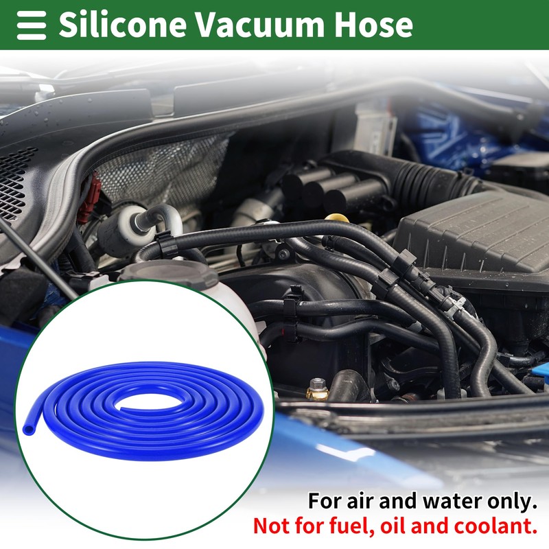 Motoforti Silicone Vacuum Tubing Hose Automotive Vacuum Line 10Ft 3/4/5/6/8/10mm