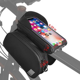 Miuphro Sahoo Water Resistant Bike Top Tube Bag 122056 122007 Bicycle Frame Dual Panniers with Detachable Phone Bag