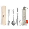 TiTo Titanium Cutlery Set Outdoor Camping Ultra Lightweight Tableware Spoon