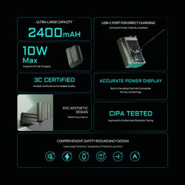Tilta EN-EL15C Rechargeable Battery with USB-C Input (2400mAh) | Compatible with Nikon Z8, Zf, Z7II, Z6II, Z7, Z6, Z5, D850, D810, D750, D610, D500, D7500, D7200 – Green
