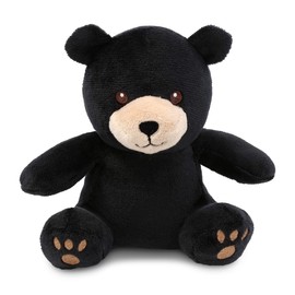 DolliBu Black Bear Plush - Super Soft Stuffed Animal, Cute Wild Animal Plush, Adorable Fluffy Stuffed Animal for Boys and Girls, Stuffed Zoo Animals Plush Gift for Babies, Kids, Adults - 6 Inches
