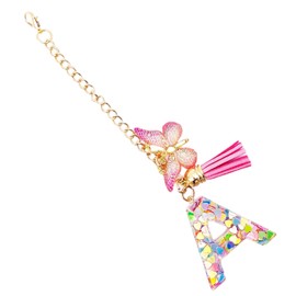 YXMN Bogg Bag Charms Initial Keychain Letter Charms For Bag Purse Cup Initial Keychains For Women Bogg Purse Phone Charm Key Chains Women Cute Butterfly Gifts For Girls