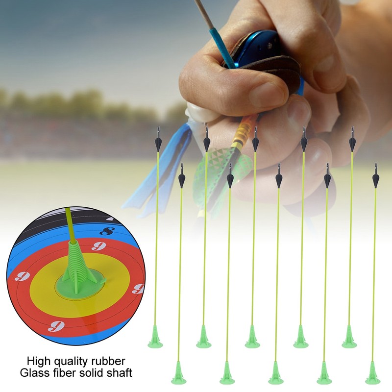 (10 Pcs/set)Rubber Sucker Arrowhead Children Toy Practice Archery Arrowhead Outdoor