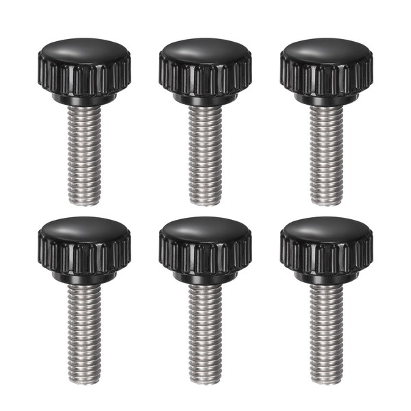 uxcell 6pcs Knurled Clamping Knobs M8 x 25mm Metric 304