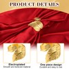 Kasoud Leaf Napkin Rings, 6PCS Stretchable Leaf Napkin Ring Circle,
