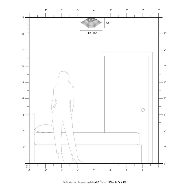 Livex Lighting Wynnewood 3 Light Black Ceiling Mount