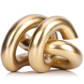 XMGZQ Modern Abstract Sculptures,Infinity Knot Decor,Coffee Table Decor,Modern Decorative Objects Shelf,Entry Table,Knick Knacks for Shelves,Aesthetic Minimalist Decorative