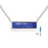 CRMAD Bar Lapis Lazuli Urn Necklace Sterling Sliver Cremation Jewelry