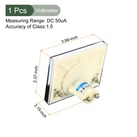 YOKIVE Analog Panel Ammeter, 44C2 Ampere Meter Current Tester, Great for Office, Art, Home, Daily Use (DC 50-0-50uA)