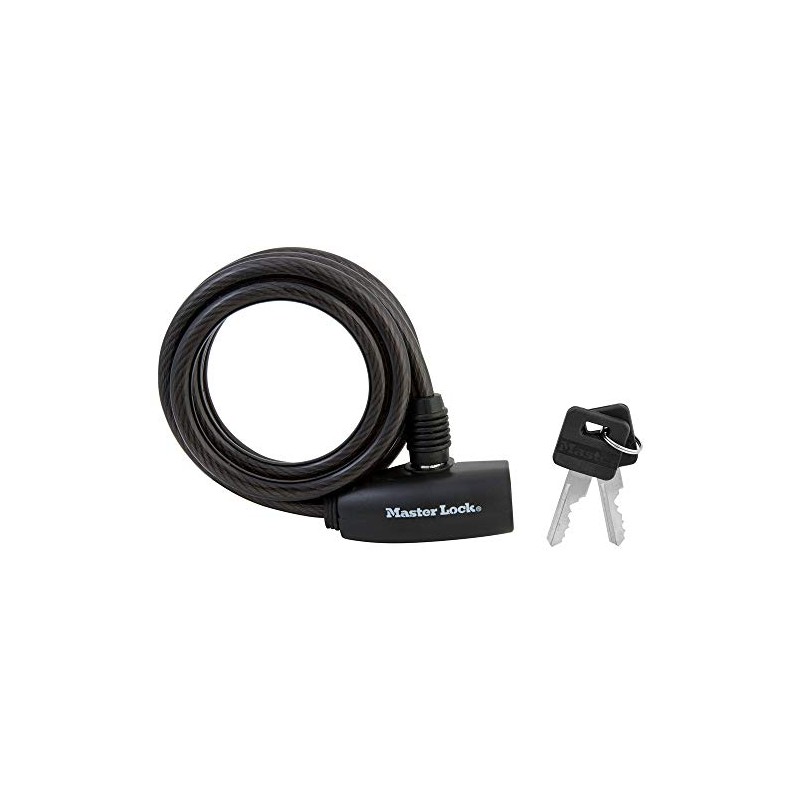 Master Lock 8126D 6' X 5/16" Black Keyed Cable Lock