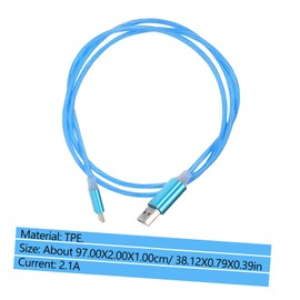 Angoily 3pcs Type- Charging Cables Flowing Lights Fast Charging Phone Cords Watermelon Red Green Compatible USB-c Devices Stylish TPE Material