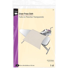 Dritz Sheer, 22" x 30", Silk Organza Press Cloth, 22 x 30-Inch, White