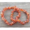 NATURAL CARNELIAN STONE GEMSTONE STRETCHY CHIP BRACELET