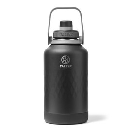 Takeya Sport 64 oz Triple-Insulated Stainless Steel Water Bottle – Leakproof, Sweatproof, BPA-Free, Keeps Drinks Cold 36 Hrs, Hot 14 Hrs – Obsidian