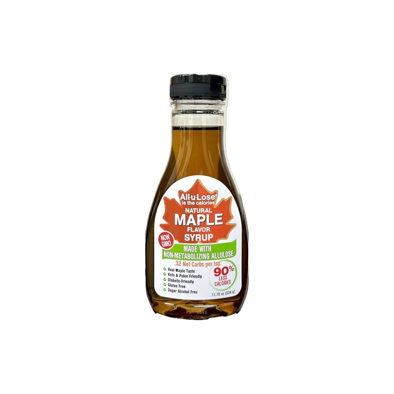 BetterTaste Natural Maple Flavored Allulose Syrup, 11.75-Ounce Bottle, Zero Calorie