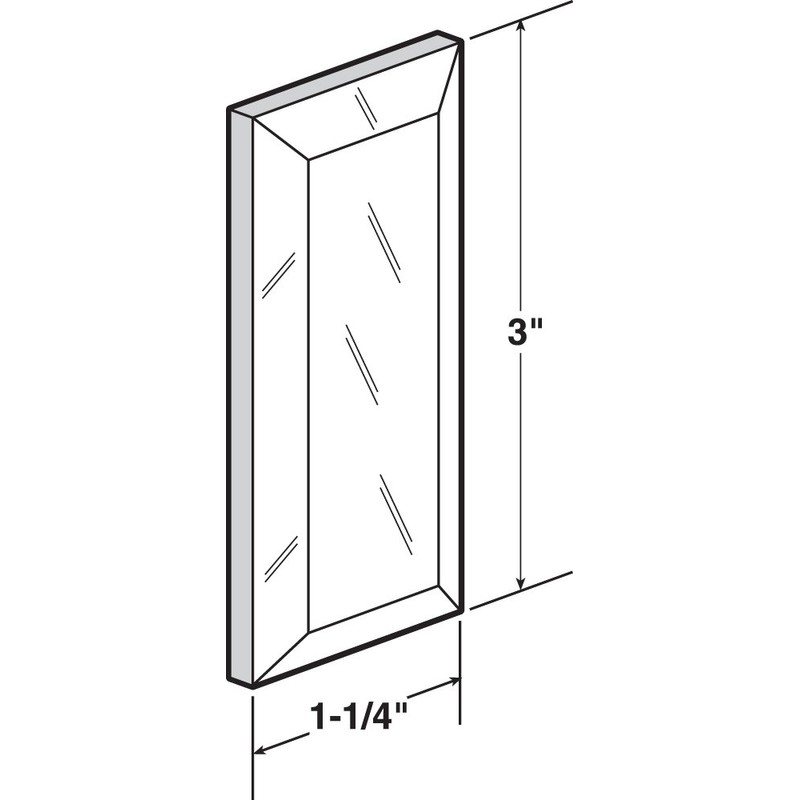 Prime-Line N 6942 3 In., Mirror Finish, Sliding Door Pull