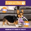 Pet Factory Logical Pet Patchwork Squeaky Plush Dog Toy, Randomly