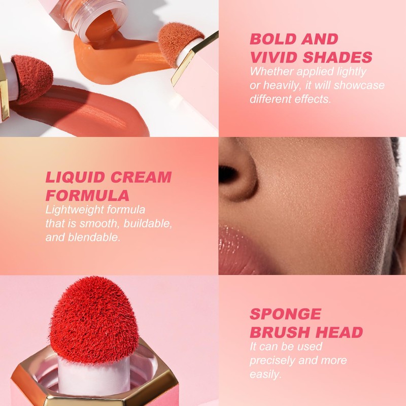 YOUNG VISION Liquid Cheek Blush -Soft Cream Rouge/Blusher Makeup, Buildable