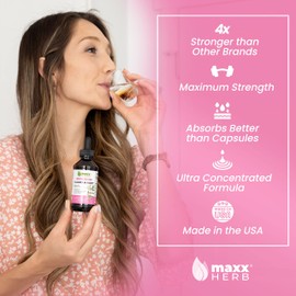 Maxx Herb Valerian Root Extract - Max Strength, Liquid Valerian Root Absorbs Better Than Capsules, for Relaxation and Restful Sleep, Alcohol-Free - 4 Oz Bottle (60 Servings)