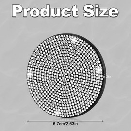 Jagowa 2 Packs Car Water Coasters Shiny Diamonds Crystal Anti-Slip PVC Soft Coasters Car Cup Holder Car Accessories for Women Girls (White)