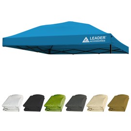 Leader Accessories Replacement Canopy Top Cover for 10’ X 10’ Straight Leg Pop Up Canopy Tent, Canopy Top Cover Only-Blue