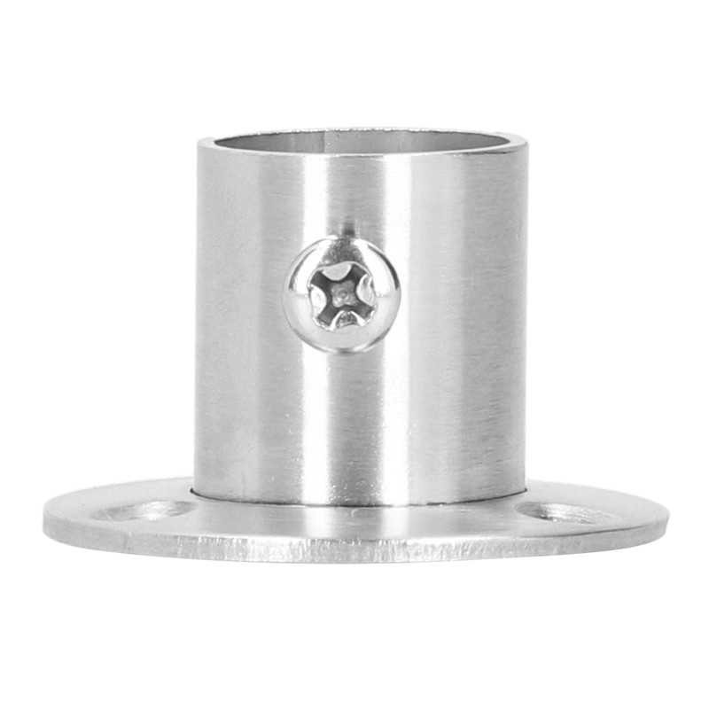 10Set Flanged Holder Base Thicken Stainless Steel Closet Rod Tube