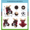 DolliBu Moose Stuffed Animal with Soccer Plush - Soft Huggable