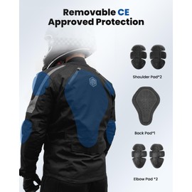 ILM Motorcycle Jacket Adventure Mens Riding Armored Airflow Dirt Bike Touring Waterproof Clothing All Season Model RL01