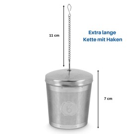 Buntfink Tea Infuser Made of Stainless Steel, Tea Strainer For Teapot, Tea Strainer For Cup, Very Fine Tea Filter For Loose Tea